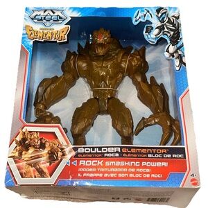 Max Steel Boulder Smash Elementor 12” Figure Rock NEW RARE VTG Walmart Exclusive